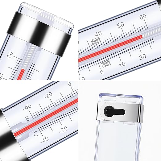 20 Pack Refrigerator Fridge Thermometer, Thermometer for Freezer Cooler, Dual-Scale -40~80°F/-40~27°C Temperature Range, Hanging Thermometers for Refrigerator Fridge, Freezer Temperature Monitor