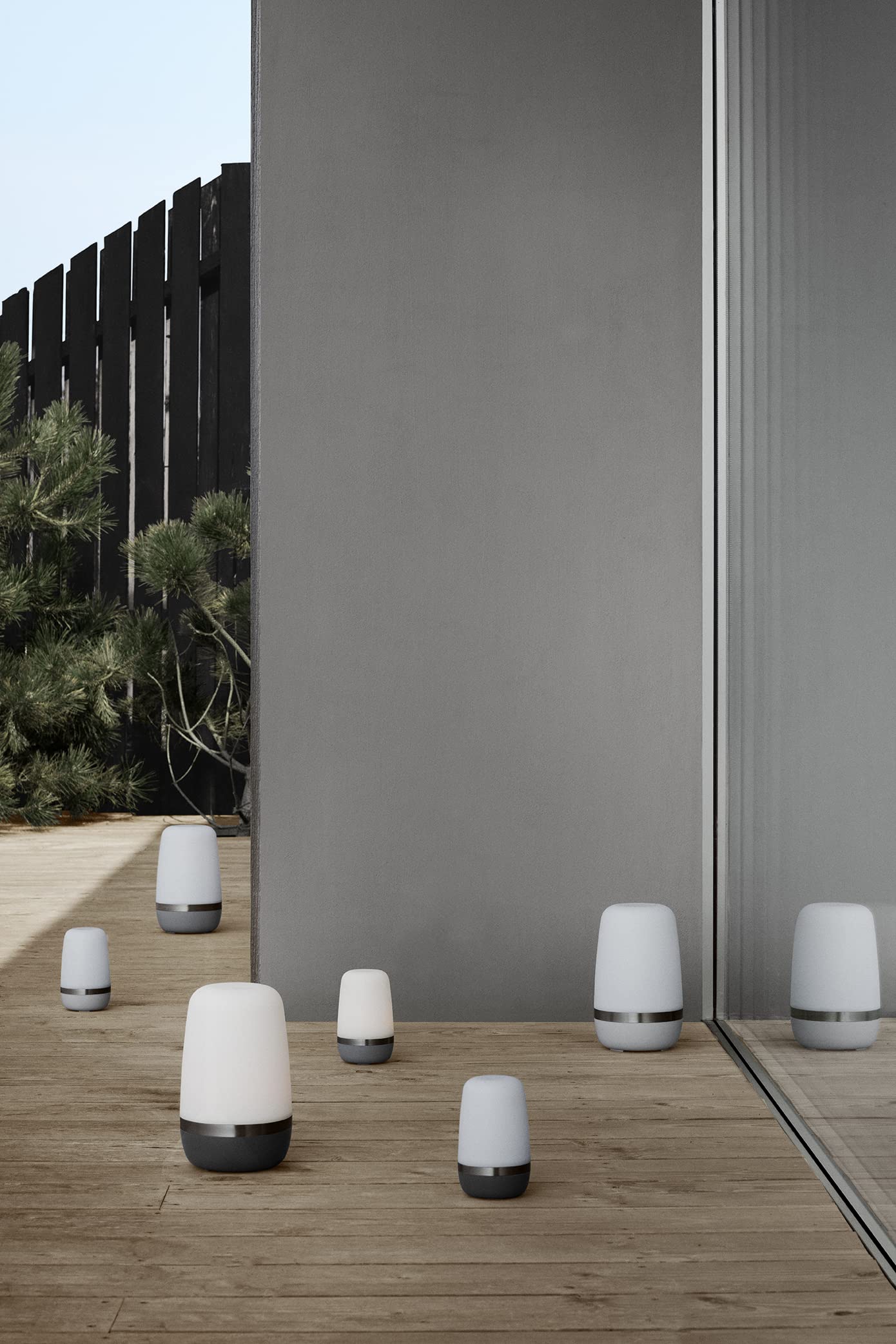 Blomus Spirit Outdoor LED Lamp - Rechargeable - Large - Beige - Model 66065