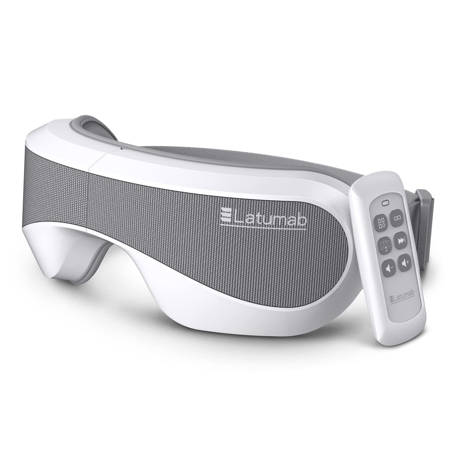 latumab Eye Massager with Heat, Bluetooth Music Heated Massager for Migraines, Relax and Reduce Dark Circles Eye Bags Improve Sleep, Ideal Gifts for Women/Men