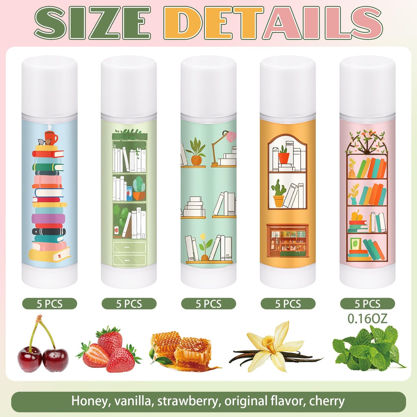 Leelosp 25 Pack Christmas Book Club Lovers Gifts Bulk Bookish Lip Balms Party Supplies Librarian Bookworms Readers Gifts for Wom