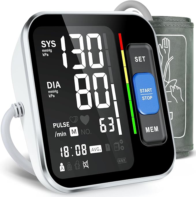 Blood Pressure Monitors for Home Use Upper Arm, Accurate Cuff 8.7”-15.7” Monitor with Large Backlight Display 2 Users 240 ...