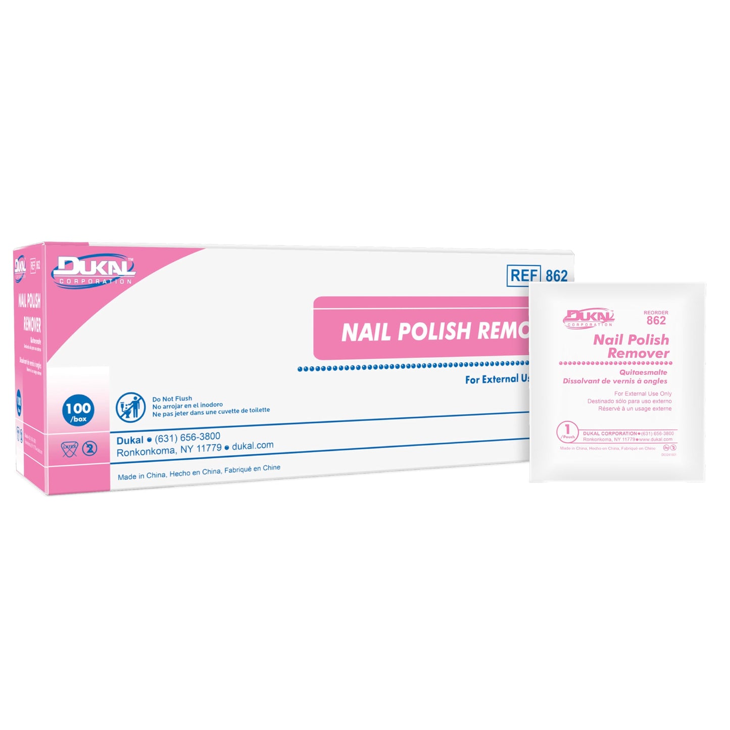 Dukal Nail Polish Remover Pads. Pack of 100 Acetone Free Remover Wipes. 2-ply Saturated Pads. Cleansing Pads. Nail Wipes. Nail G