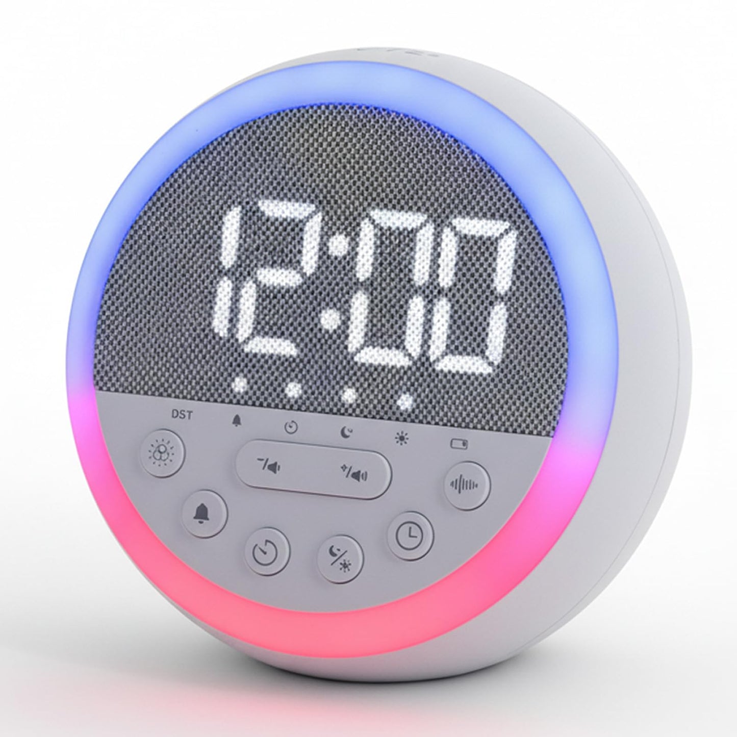 Sunrise Alarm Clock and Sound Machine Nightlight Adjustable Brightness, Rechargeable Wake Up Light Digital, Sleep Timer, Sleep Sounds, White Noise for Baby Kids Adults, Nature Soft Light for Bedroom