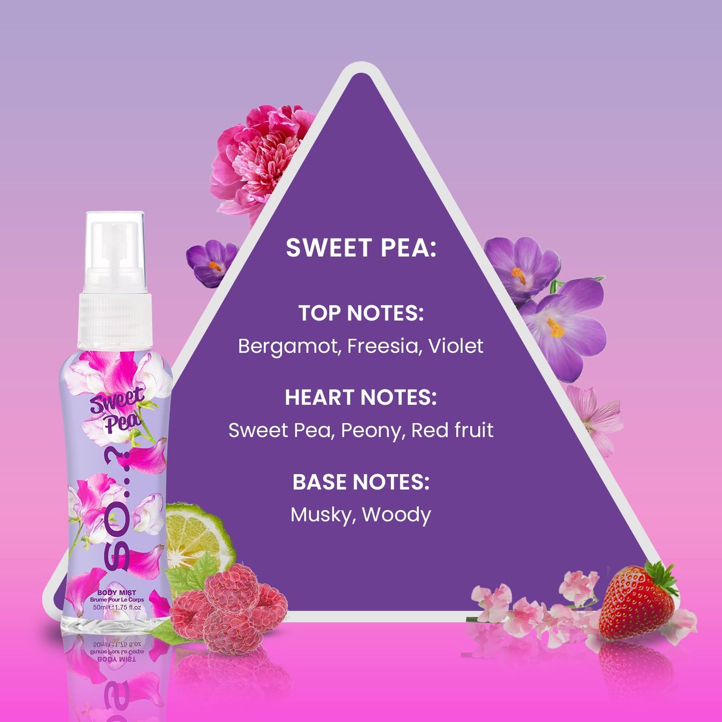 So? Body Mist Set - Body Spray for Women - Cruelty Free, Vegan Perfumes for Women - 650 to 1000 Sprays - Travel Size Gift Set -
