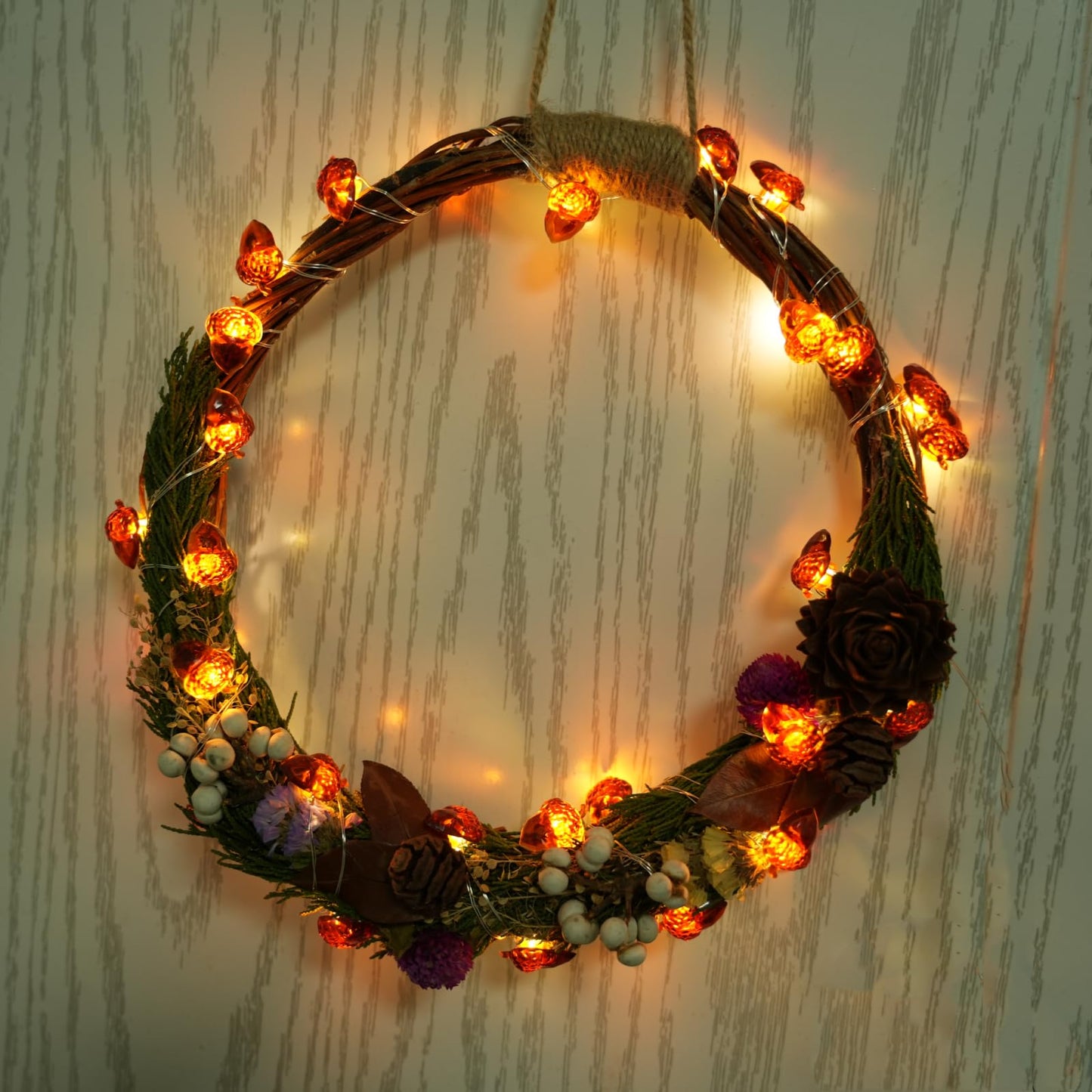 Yoitomehy Thanksgiving Lights Fall Decorations Acorn Lights 30 Leds 10Ft Battery Powered  Fall Decor For Fireplace Farmhouse Autumn Tree Ornaments Home Decor