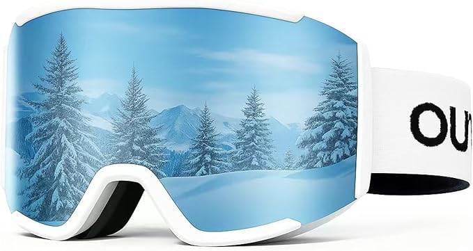 OUTNA Ski Goggles for Men and Women, OTG, Anti-Fog Dual-Layer Lens, UV400 Protection, Helmet Compatible, Snow Goggles