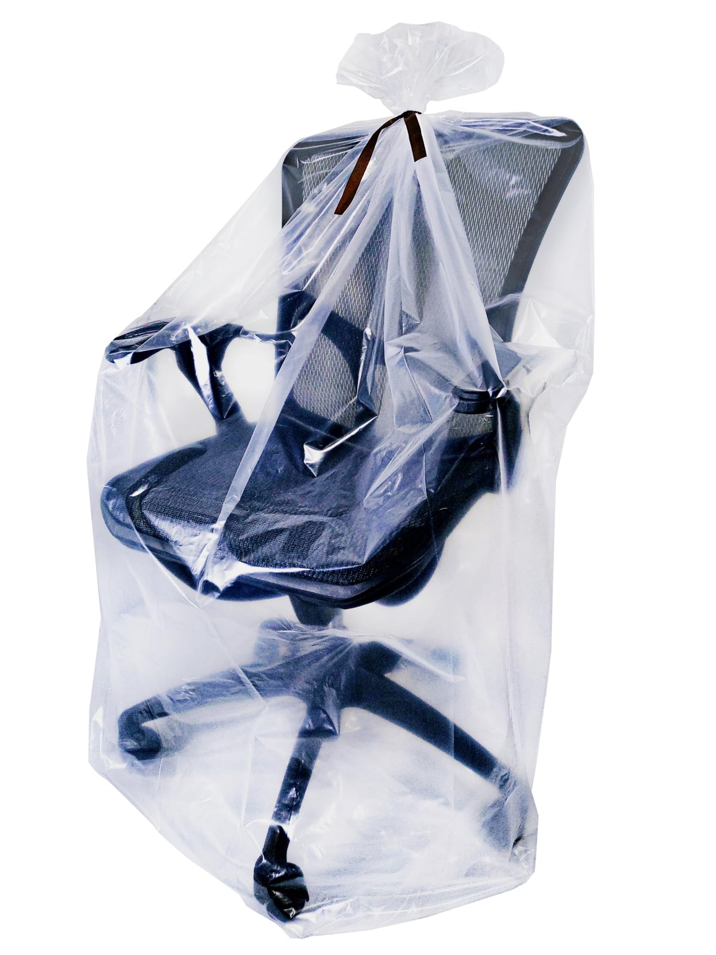Wowfit 5 CT 45x65 inches Extra Large Clear Plastic Bags Perfect for Car Seat, Luggage, Suitcase, Stroller, Chair, Kids Bike and Attic Storage (2 Mil Flat Bags, Include 5 Ties)