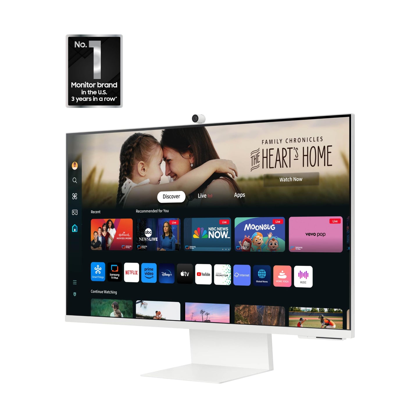 Samsung 32-Inch M8 (M80D) Series 4K Uhd Smart Monitor With Streaming Tv, Speakers, Hdr10+, Ai Upscaling, Usb-C, Ergonomic Stand,