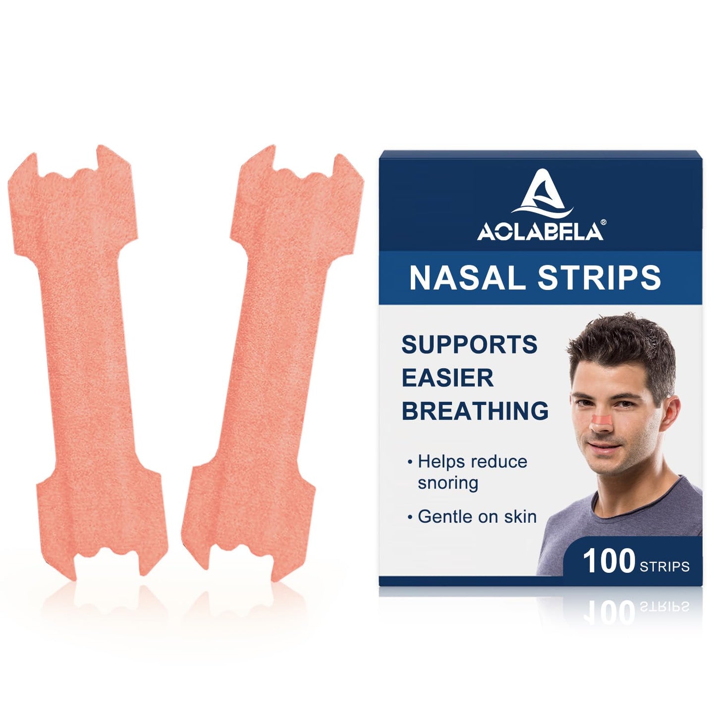 100PCS Nasal Strips for Snoring, Nose Strips for Breathing, Snore Stopper, Nasal Congestion Relief, and Better Sleep Aid