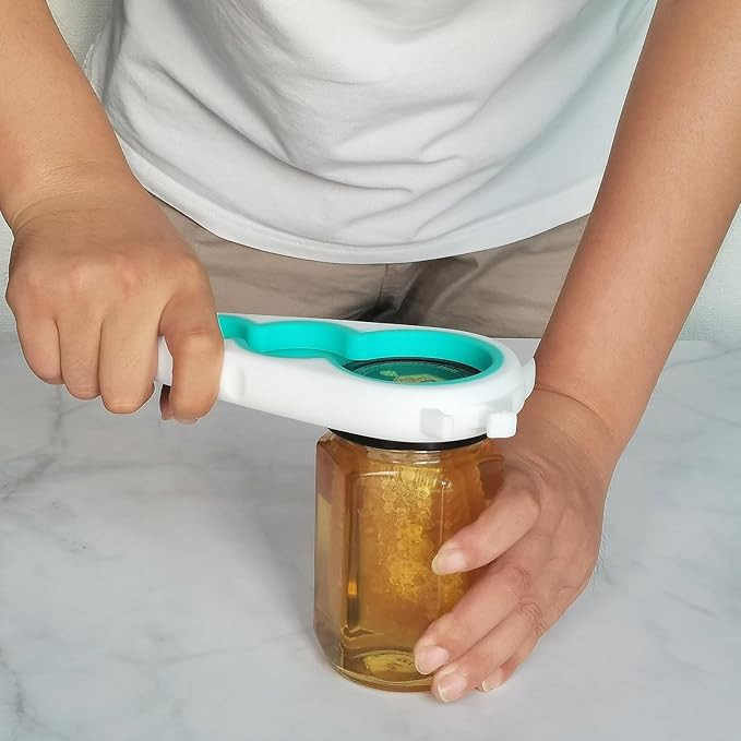 Latest Jar Opener and 5 in 1 Bottle Opener with Rubber Jar gripper Pad Ideal for Seniors with arthritis Weak Hands and Low Strength