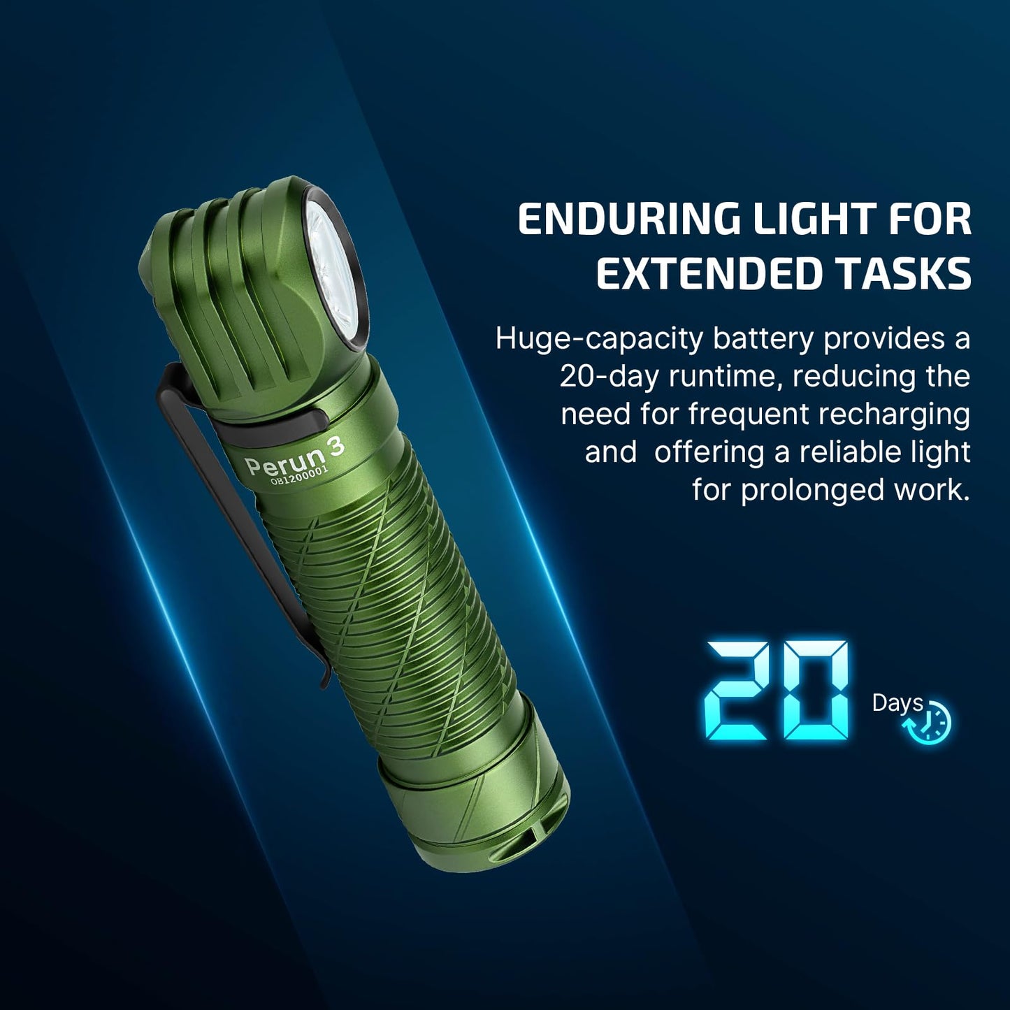 Olight Perun 3 Rechargeable Headlamp Flashlight  3000 Lumens Led Headlight With Red Light  Waterproof Head Lamp With Headband For Outdoor Camping  Hiking  Working (Od Green)