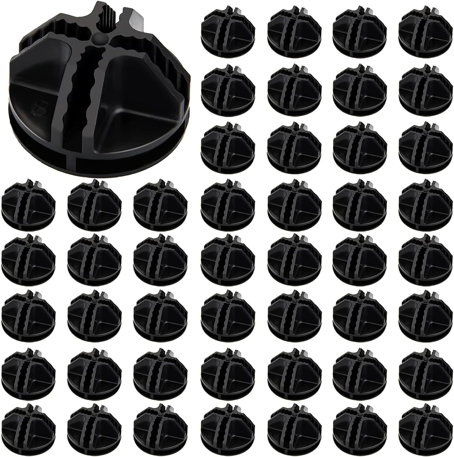 48 Pieces Cube Connectors Plastic Storage Wire Cube Organizer ABS Connectors for Modular Closet Storage Organizer and Wire Shelf (Black)