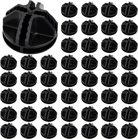 48 Pieces Cube Connectors Plastic Storage Wire Cube Organizer ABS Connectors for Modular Closet Storage Organizer and Wire Shelf (Black)