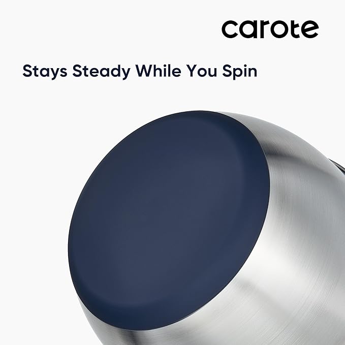 CAROTE 6.4 Qt Stainless Steel Salad Spinner, Large Lettuce Spinner Vegetable Fruit Washer, Vegetable Cleaner Salad Cleaner Lettuce Washer, Non-Slip Base, Multifunctional for Salad, Fruits