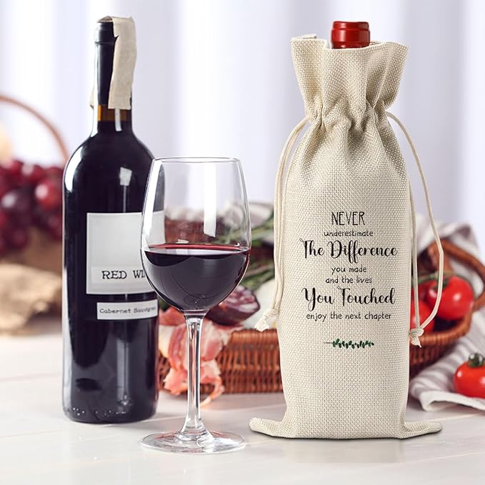 XFW Coworker Leaving Gifts for Women Goodbye Gifts for Coworkers Going Away Gifts for Friends Leaving Farewell Gifts for Coworkers New Beginnings Gifts for Women Next Chapter Wine Bag