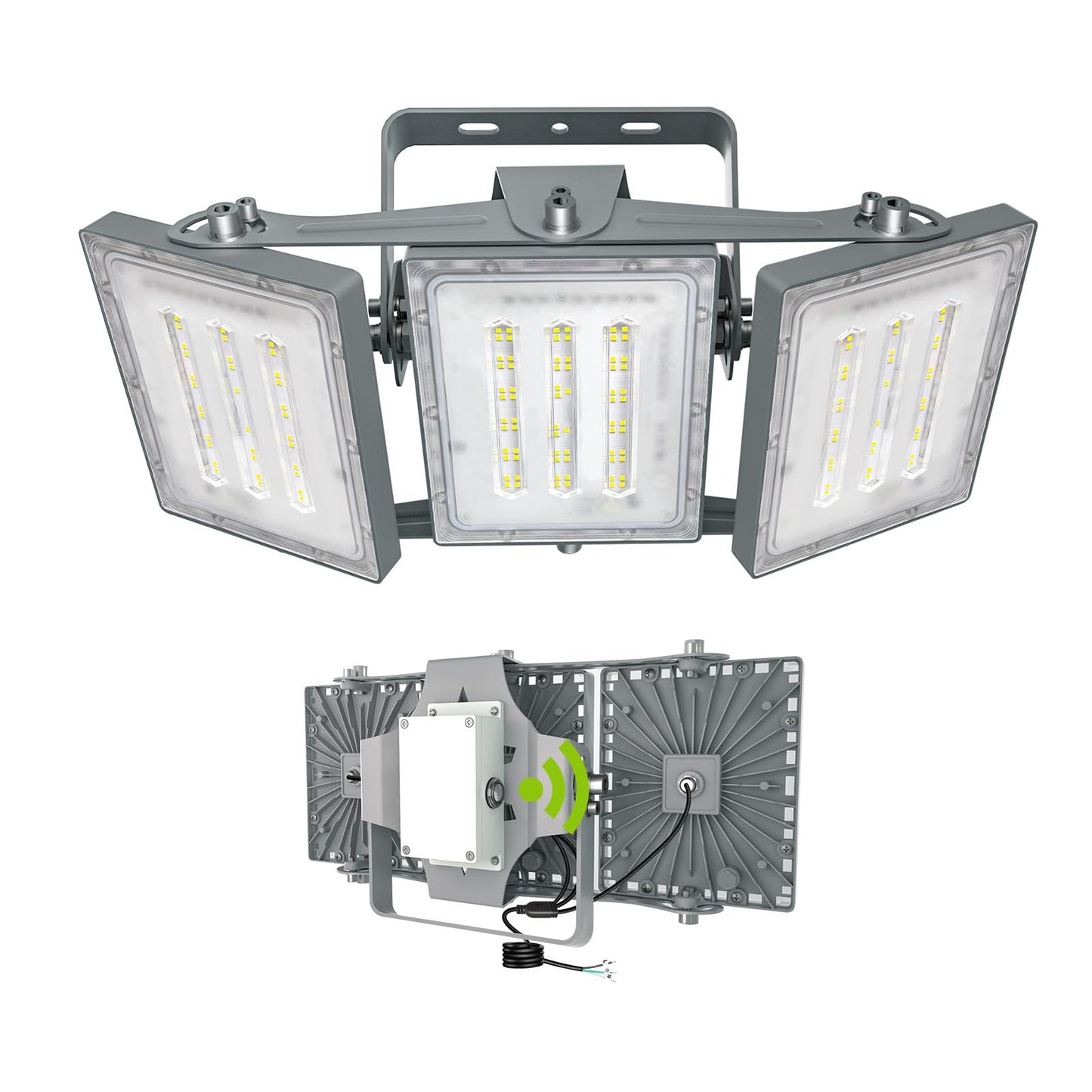 STASUN LED Flood Light 150W 15000LM 6000K IP66 Waterproof Adjustable Gray US18-20166