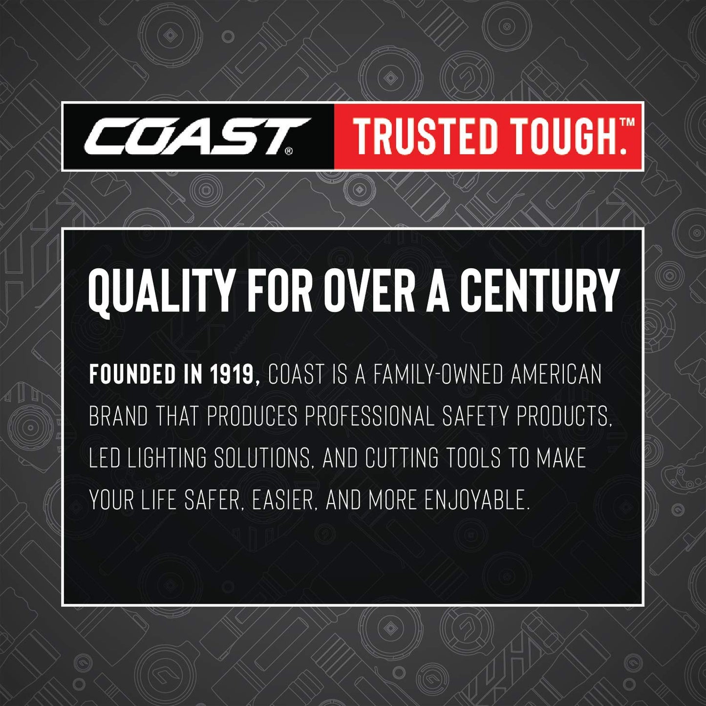 Coast Hp7Xdl Led Flashlight - 240 Lumen Long Range, Black, Plastic, Model 30112, Batteries Included