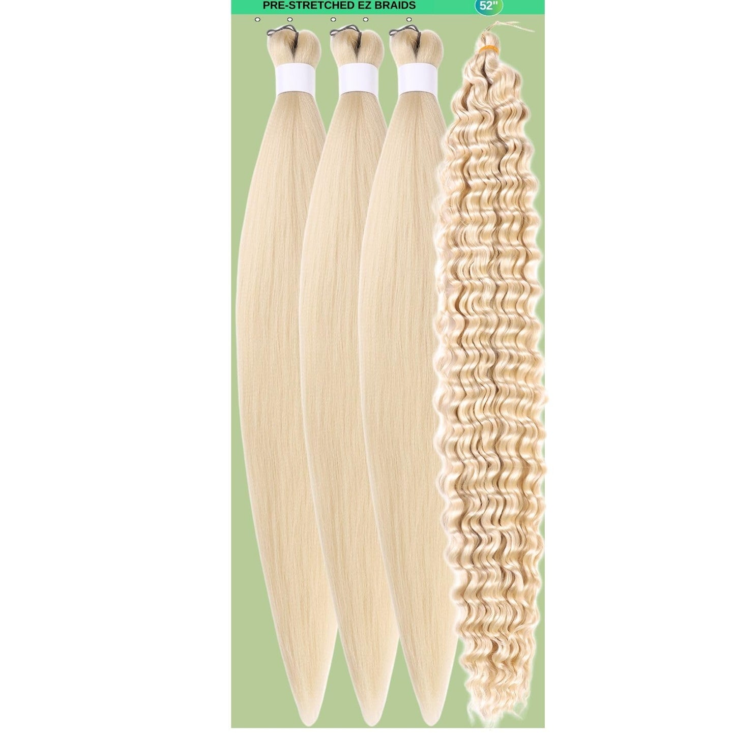 Blonde Braiding Hair Pre stretched for Boho Braids Pre stretched Boho Braiding Hair
