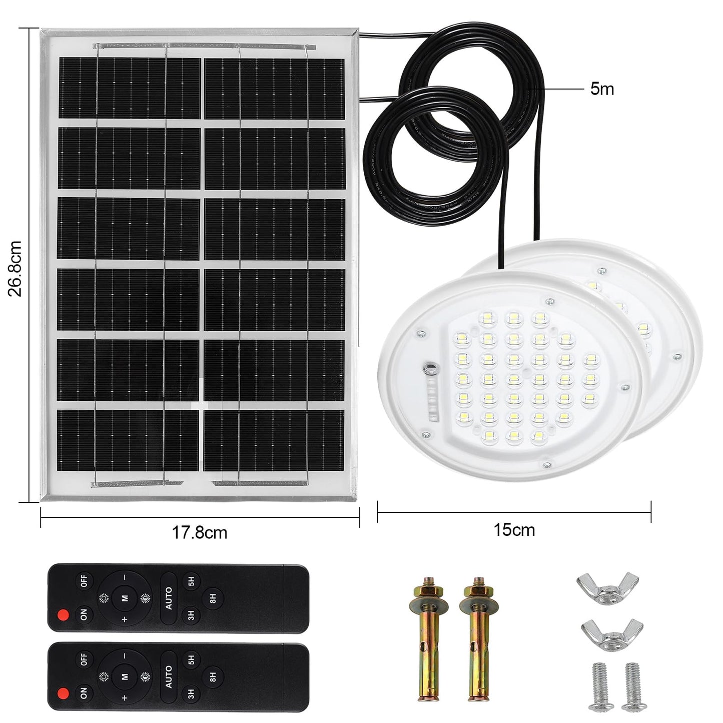 Abzxt Solar Pendant Light Shed Light Lighting Day And Night Auto Dusk To Dawn Solar Light Indoor And Outdoor With Remote Controlfor For Barn  Patio  Garden  Yard  Gazebo Chicken Coop  Tent (2 Lights)