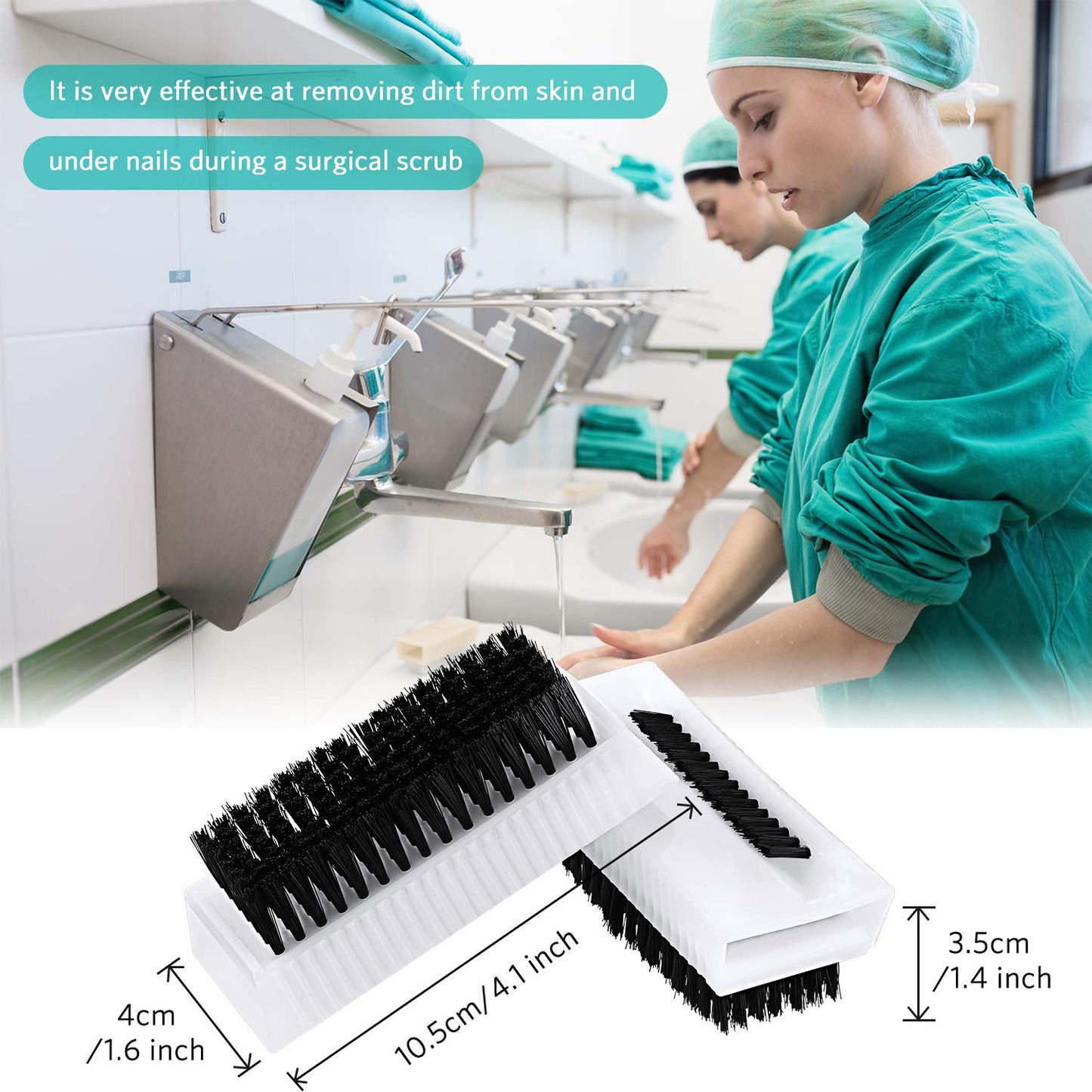 Boao 5 Pcs Nail Scrubbers Hand Scrub Brushes for Nail Cleaning Fingernail Soft Non Disposable Scrub Plastic Hands Cleaning Brush