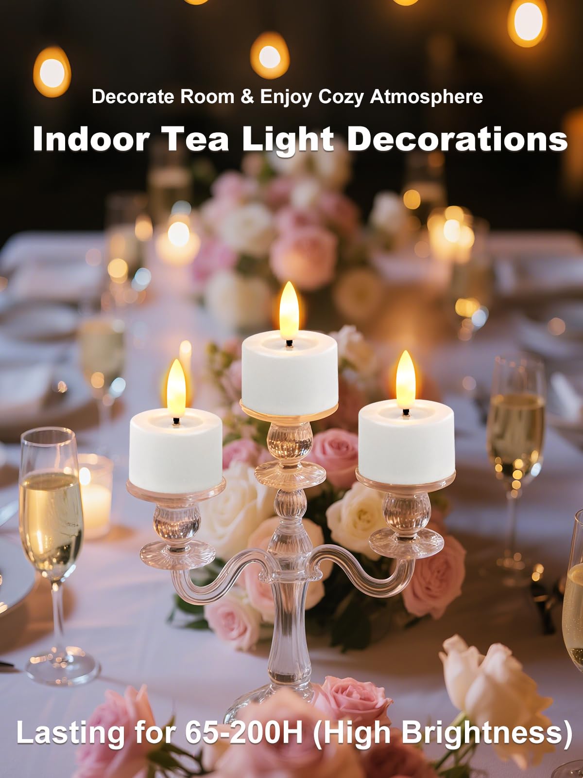 Rechargeable Flameless Tea Lights Candles with Timer Romote, 1.5"x 1" Small Votive Candle Battery Operated, Electric LED Candles for Wedding Centerpiece Table Decor Halloween Christmas (12 Pack)