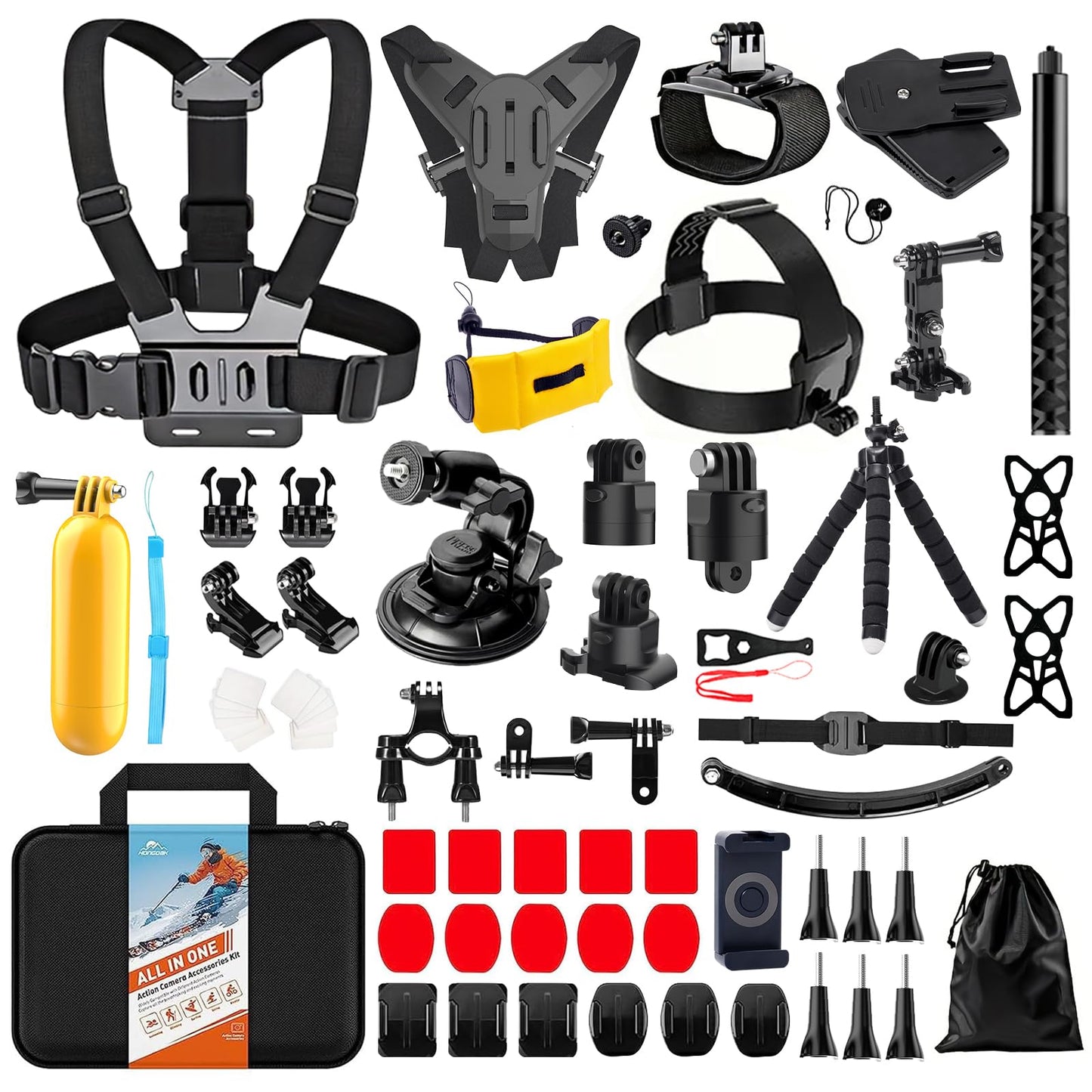Hongdak 70In1 Upgrade Action Camera Accessories Kit Compatible With Gopro Hero 13 12 11 10 9 8 7 6 5 4 3 3+ Max 11 Mini Insta360