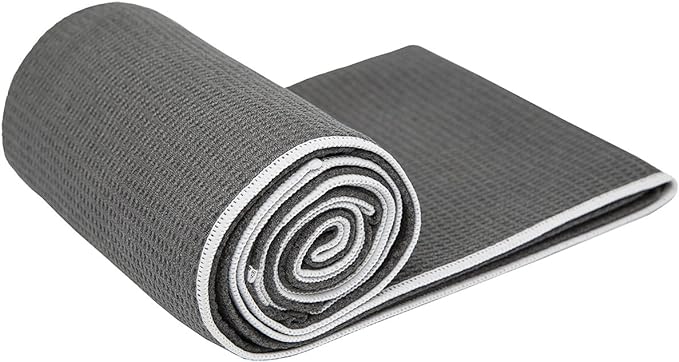Shandali Hot Yoga Towel - Mat-Sized, Microfiber, Super Absorbent, Anti-Slip, Injury Free, 24" x 72" - Best Bikram Yoga Tow...