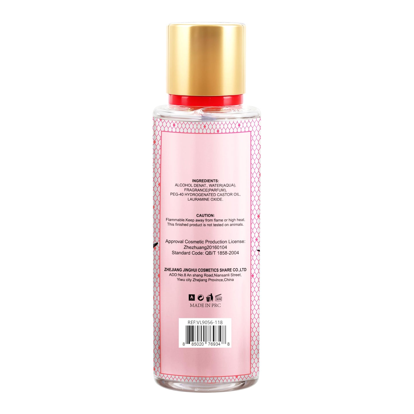 Hybrid & Company Women Amazing Red Body Fragrance Mist Brume Parfumee 250Ml