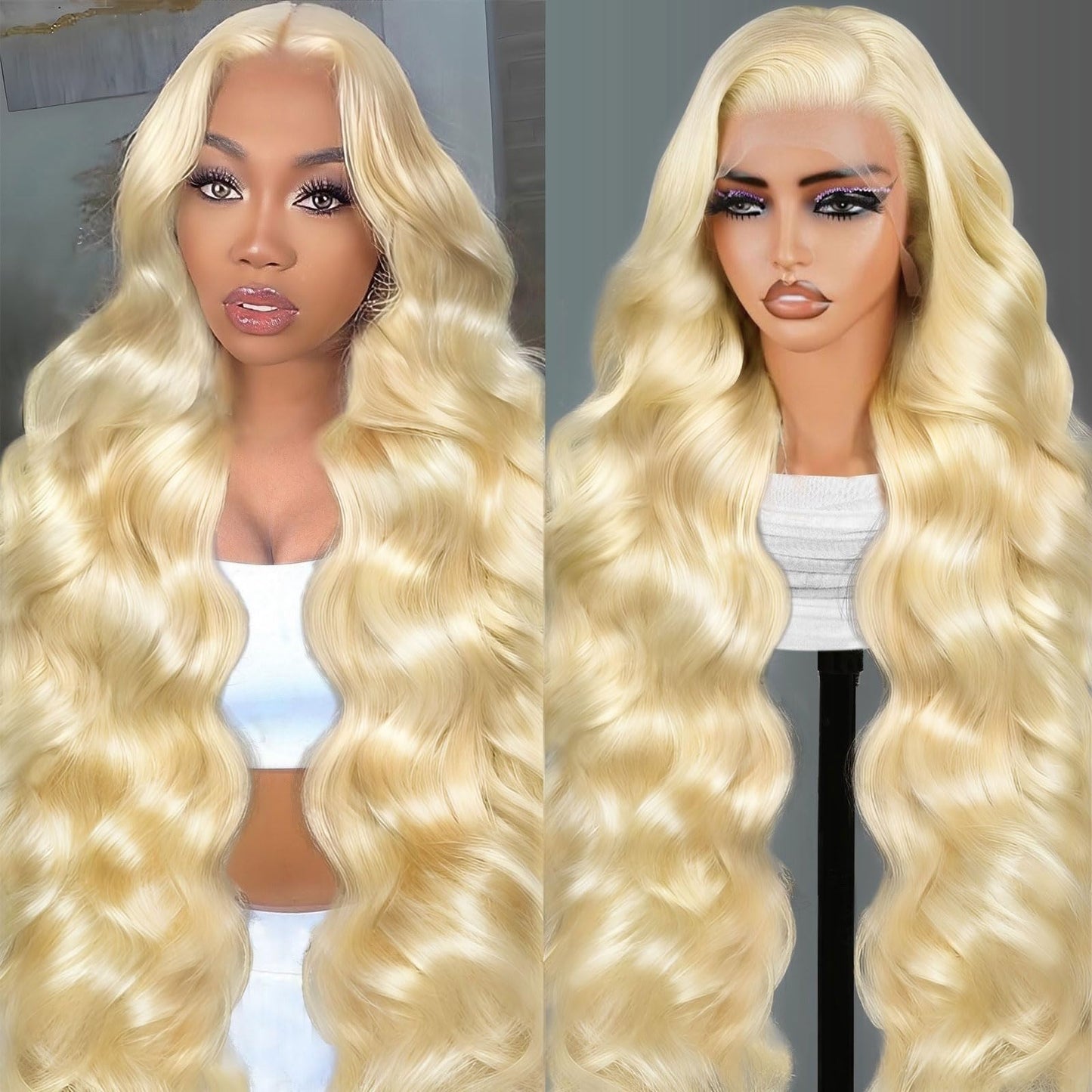 Shciyair 613 Lace Front Wig Human Hair 200 Density Blonde Wig Human Hair Blonde Body Wave Lace Front Wigs Human Hair Pre Plucked