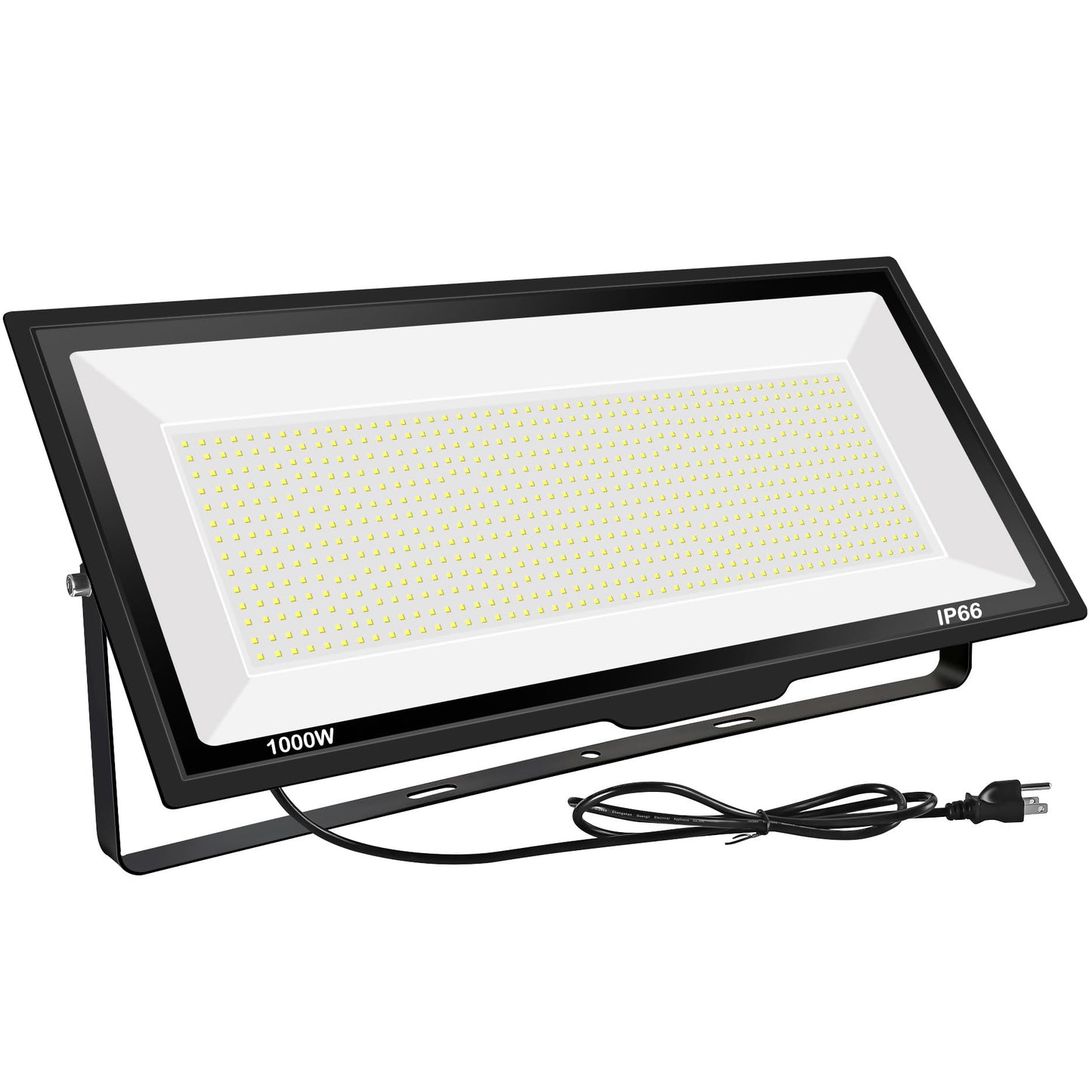 Gopretty 1000W Led Flood Lights 4200 Watt Equivalent 98000Lm Super Bright Outdoor Led Arena Lights 85-265V Ip66 Waterproof 6000K Daylight Commercial Lighting For Stadium  Backyard  Parking Lots Etc