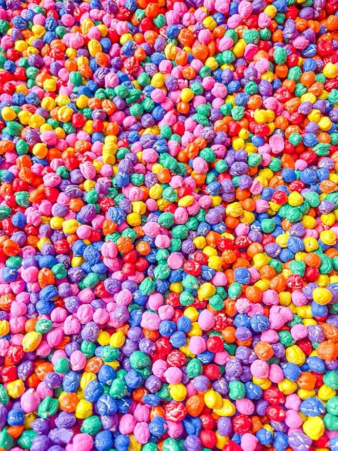 Colored Chickpeas for Sensory Play and Sensory Bins - Many Different Seasonal Colors (2 Cups, Rainbow)