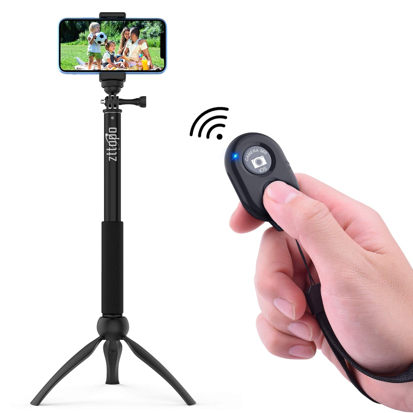 Wireless Camera Remote Shutter For Smartphones (2 Pack), Zttopo Wireless Phone Camera Remote Control Compatible With Iphone/Andr