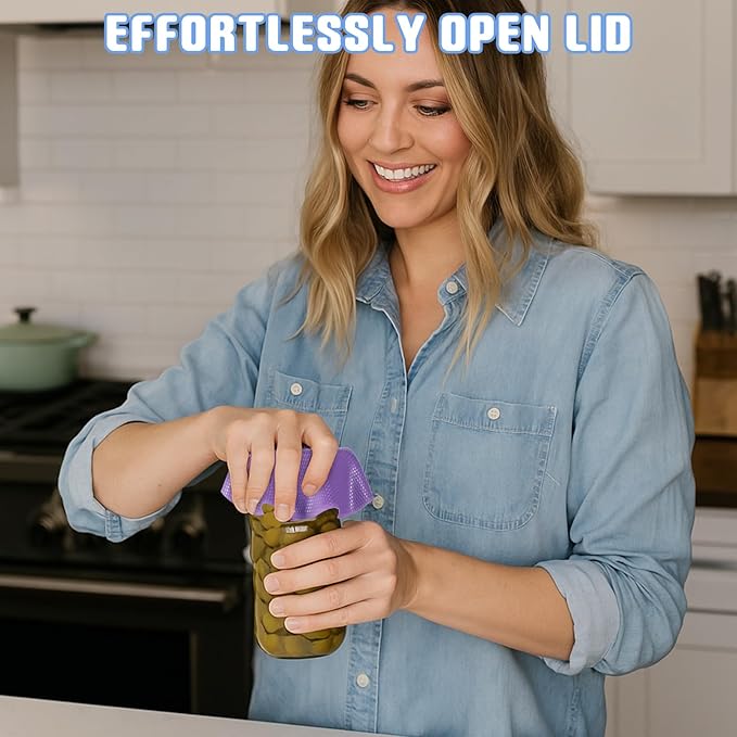 12PCS Rubber Jar Opener Pads Set 5 Inch Round Bottle Jar Opener Multi-function Silicone Bottle Openers Round Heat-insulated Non-Slip Gripper Pads for Seniors Weak Hands Easy Opening