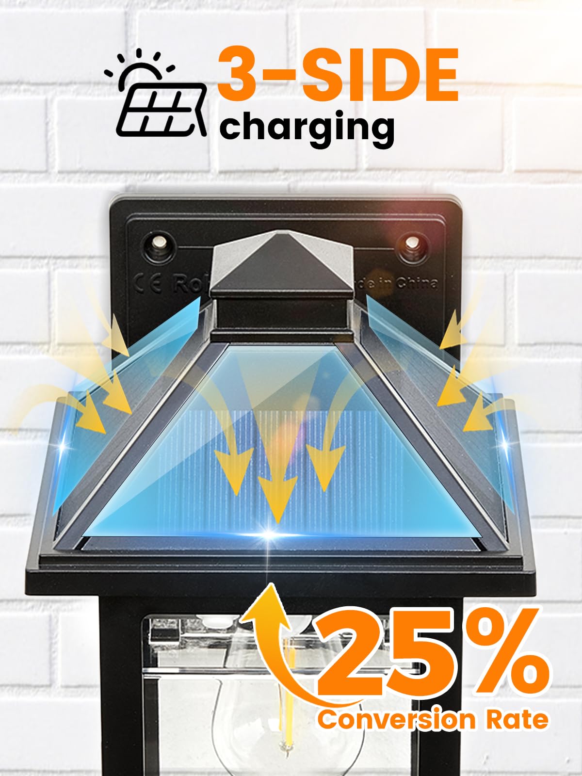 Luhlee Solar Porch Lights Outdoor 1 Pack Motion Sensor Solar Wall Lights Ip65 Waterproof Wall Sconce Lights Outdoor With 3 Lighting Modes For House  Porch  Front Door  Garage  Shed  Patio