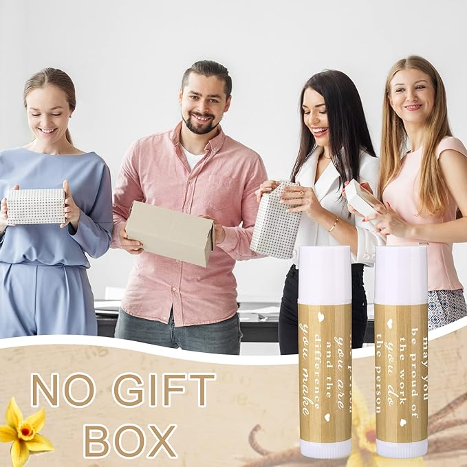 Demissle 12 Pcs Thank You Lip Balm Appreciation Gifts Bulk Inspirational You're the Balm Vanilla Ingredients Lips Care for Thanksgiving Christmas Appreciation Favor Employee Coworker Volunteer