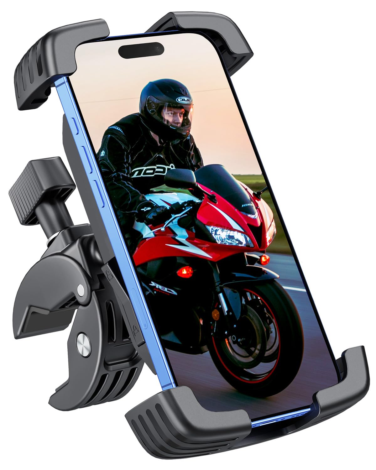 Narmle Bike Motorcycle Phone Mount Holder, [Anti Vibration] Bicycle Phone Holder Handlebar, Ebike Electric Scooter Atv Cell Phon