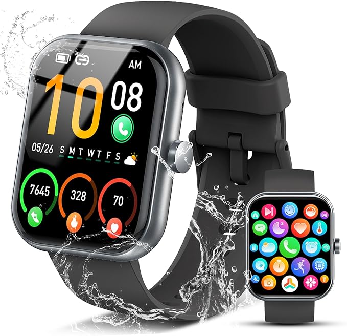 Smart Watch for Men Women, 1.96" HD Fitness Tracker Running Watch (Answer/Make Call), IP68 Waterproof,Pedometer, Sleep/Ste...