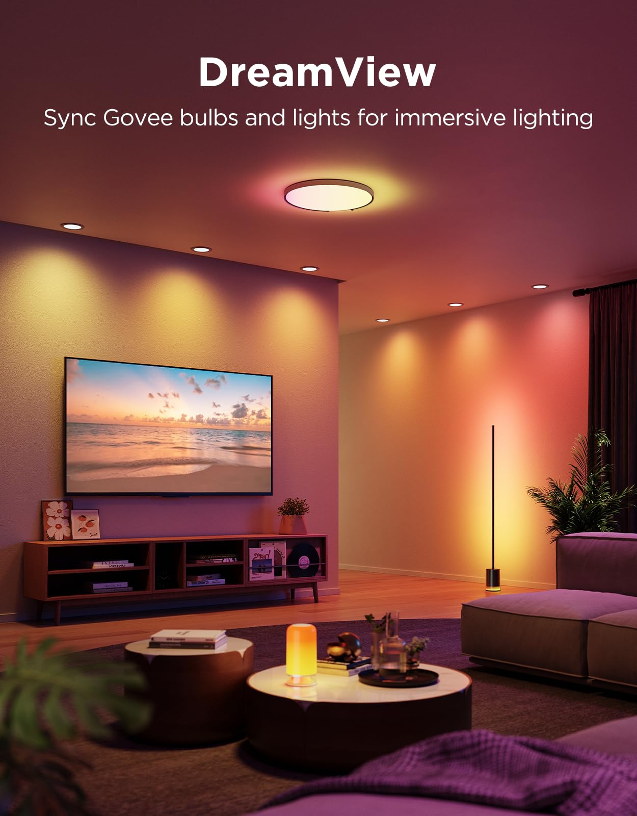 Govee BR30 Smart Light Bulbs, Works with Matter, Alexa and Google Assistant, LED Light Bulb, WiFi RGBWW Color Changing Flood Light Bulbs, Recessed Can Light Bulb, 2.4Ghz only, 850 Lumen, 4 Pack