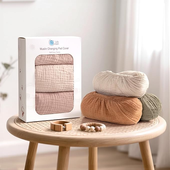 lulumoon Baby Changing Pad Cover: Muslin Diaper Changing Table Pad Cover - Changing Pad Sheets for Girls Boys