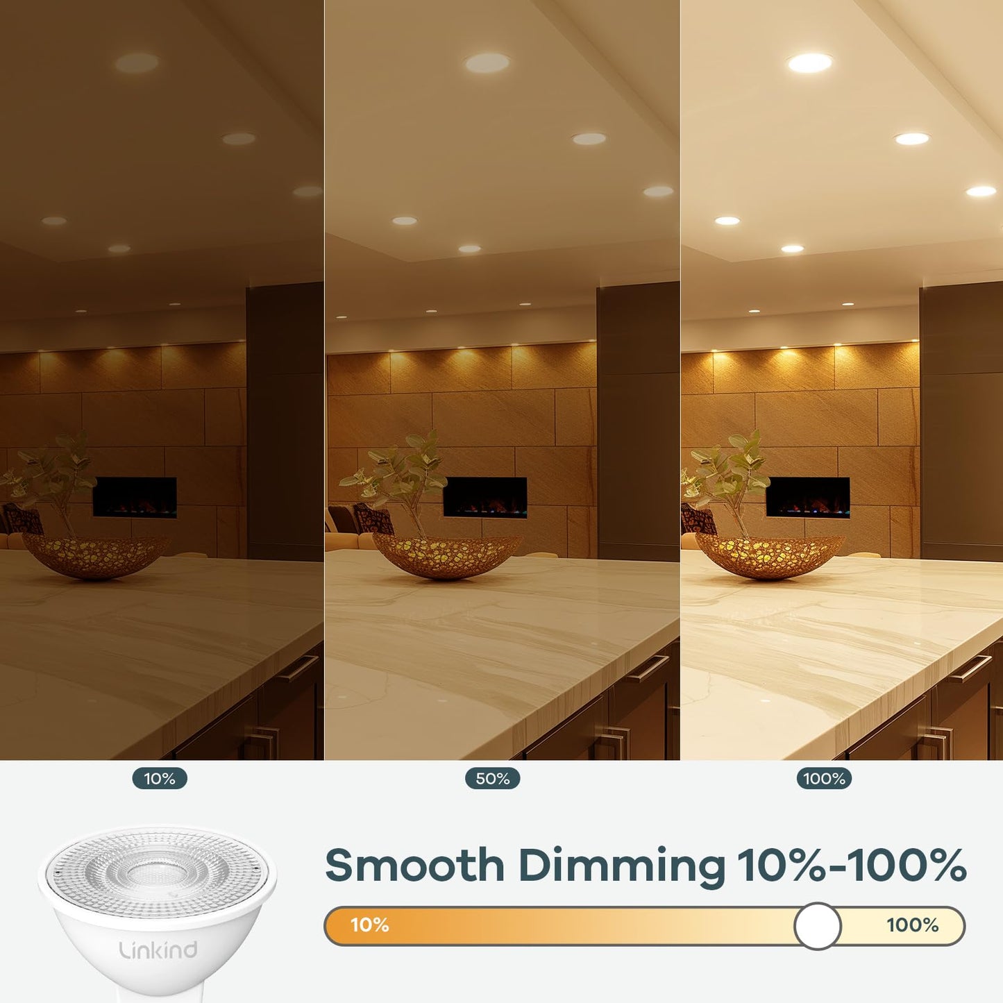 Linkind Dimmable Mr16 Led Bulbs  50W Equivalent Gu5.3 Bi-Pin Base Mr16 Bulbs  12V Low Voltage 5W 2700K Soft White 500Lm 40?Beam Angle For Spotlights  Recessed  Tracking  Landscape Lighting  12 Packs