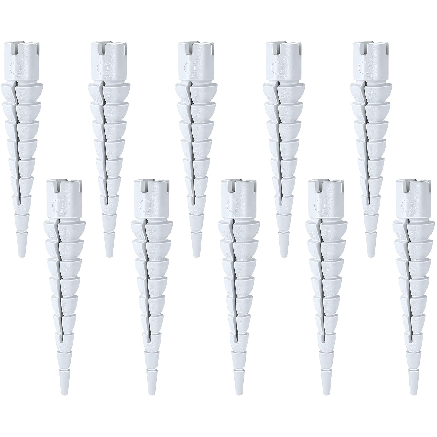 Gulfmew 10 Pcs Wood Anchor, Stripped Screw Hole Repair Kit for Wood, Door, Fixing Stripped Screw Holes, Fits Wood Screws Sizes #2 to #16(White)