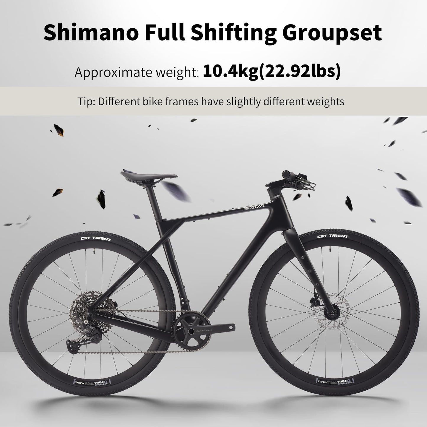 SAVADECK Carbon Gravel Bike - T800 Carbon Frame & Fork | Shimano U6000 11-Speed Groupset | Hydraulic Disc Brakes | 700CX40mm All-Terrain Tires | Men & Women Road/Off-Road Bicycle (White, 51cm)