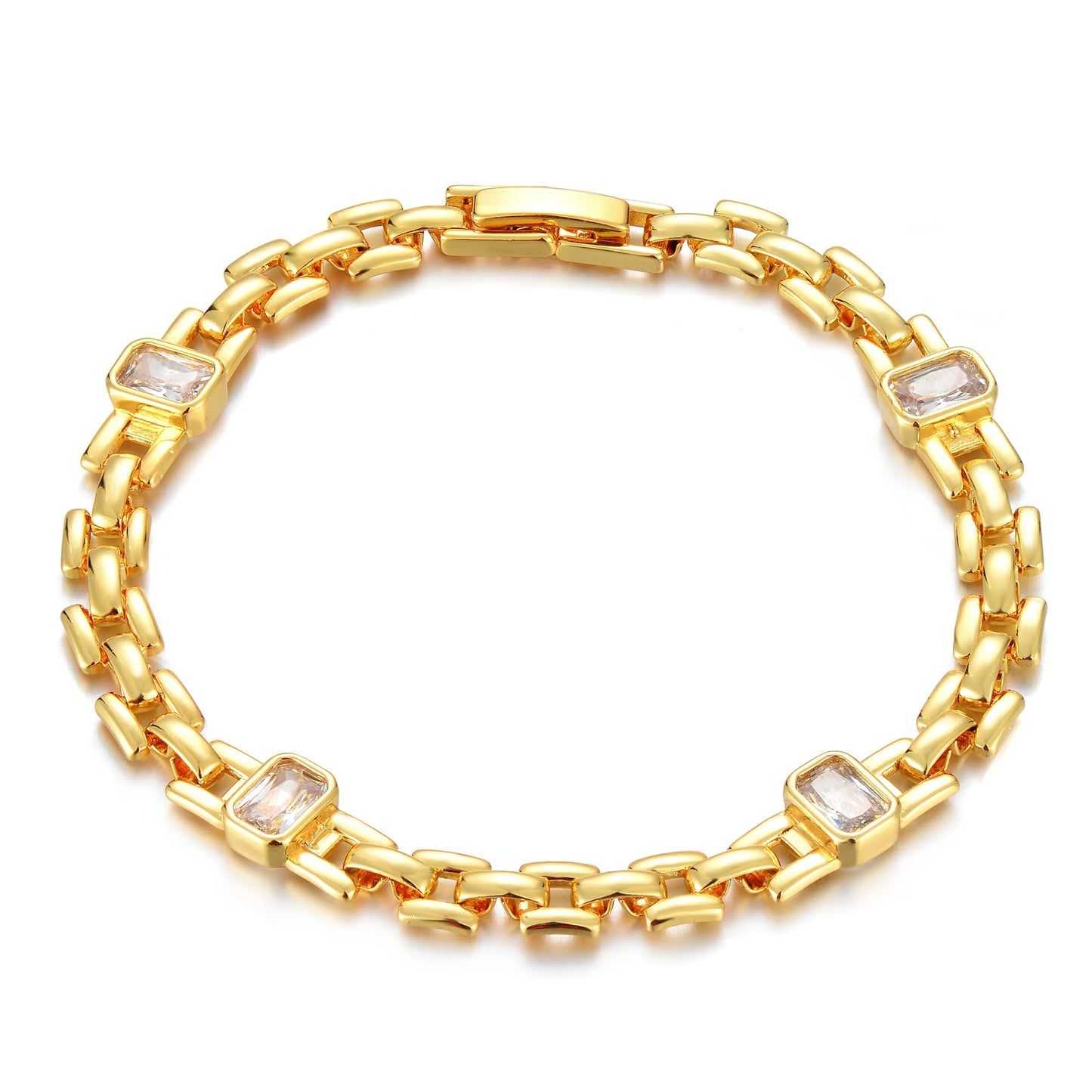 LOYATA Gold Bracelet Gold 14K Gold Plated Dainty Chain Simple Jewelry Gift for Women (Bangles)