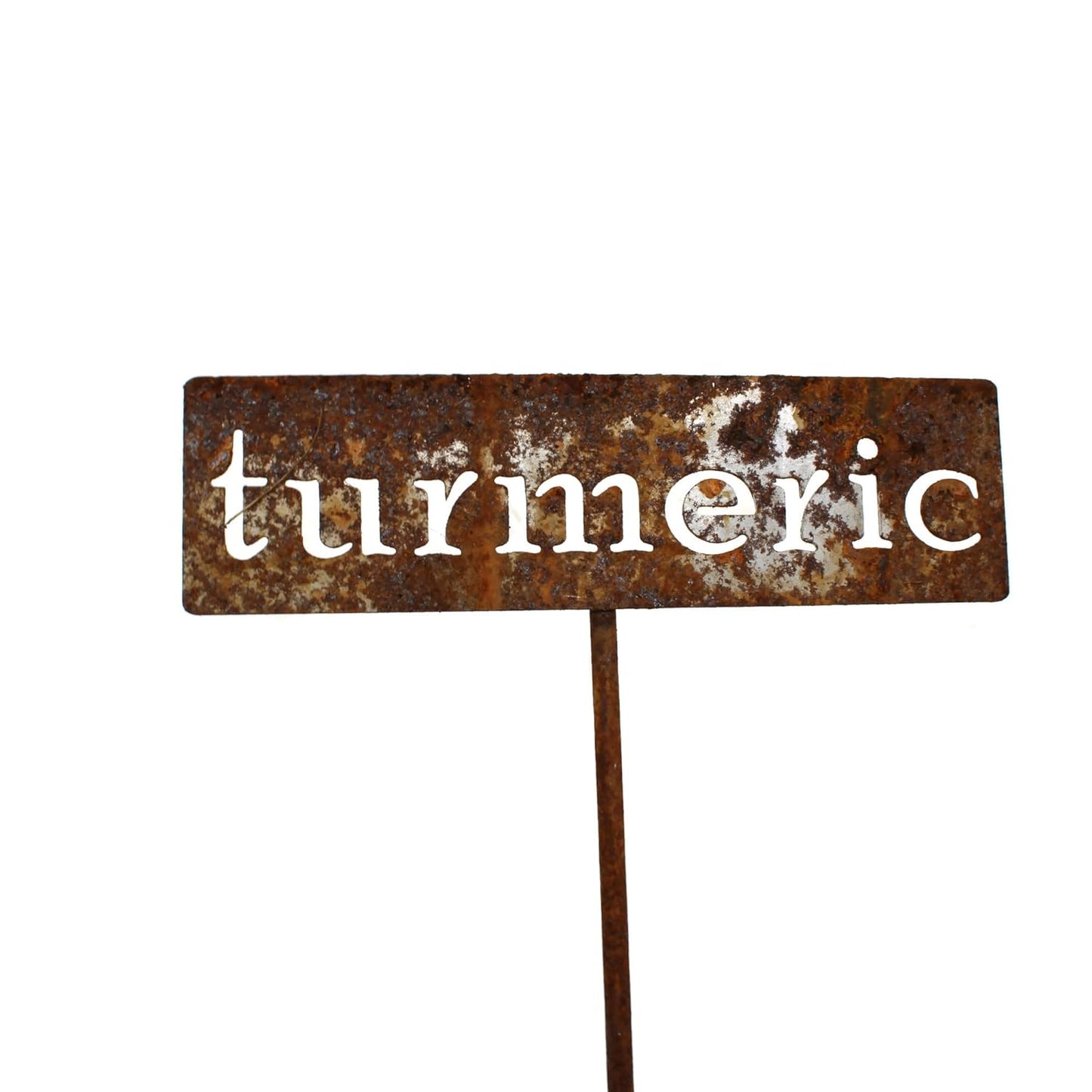 Classic Metal Garden Markers 19 Inches Tall (turmeric, Naturally Rusted)