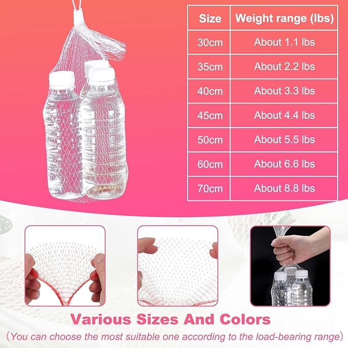 uxcell 100PCS Reusable Mesh Produce Bags, 13.8 Inches Egg Hatching Bags Washable Breathable Fruit Net Stretchable Mesh Netting Storage for Seafood Vegetable Onion Grocery Shopping, Yellow