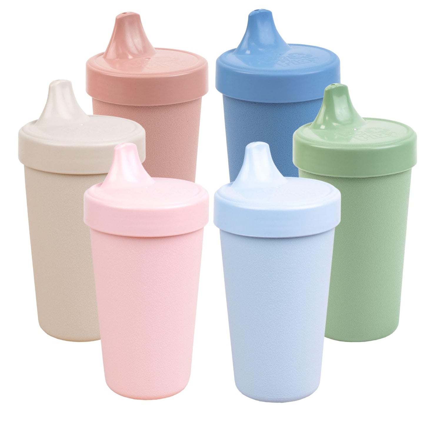 Re-Play Sippy Cups for Toddlers - 10 Oz. Reusable Spill Proof Cups for Kids, Dishwasher/Microwave Safe - Made in USA - Set of 6-3.13" x 6.25" - Meadow