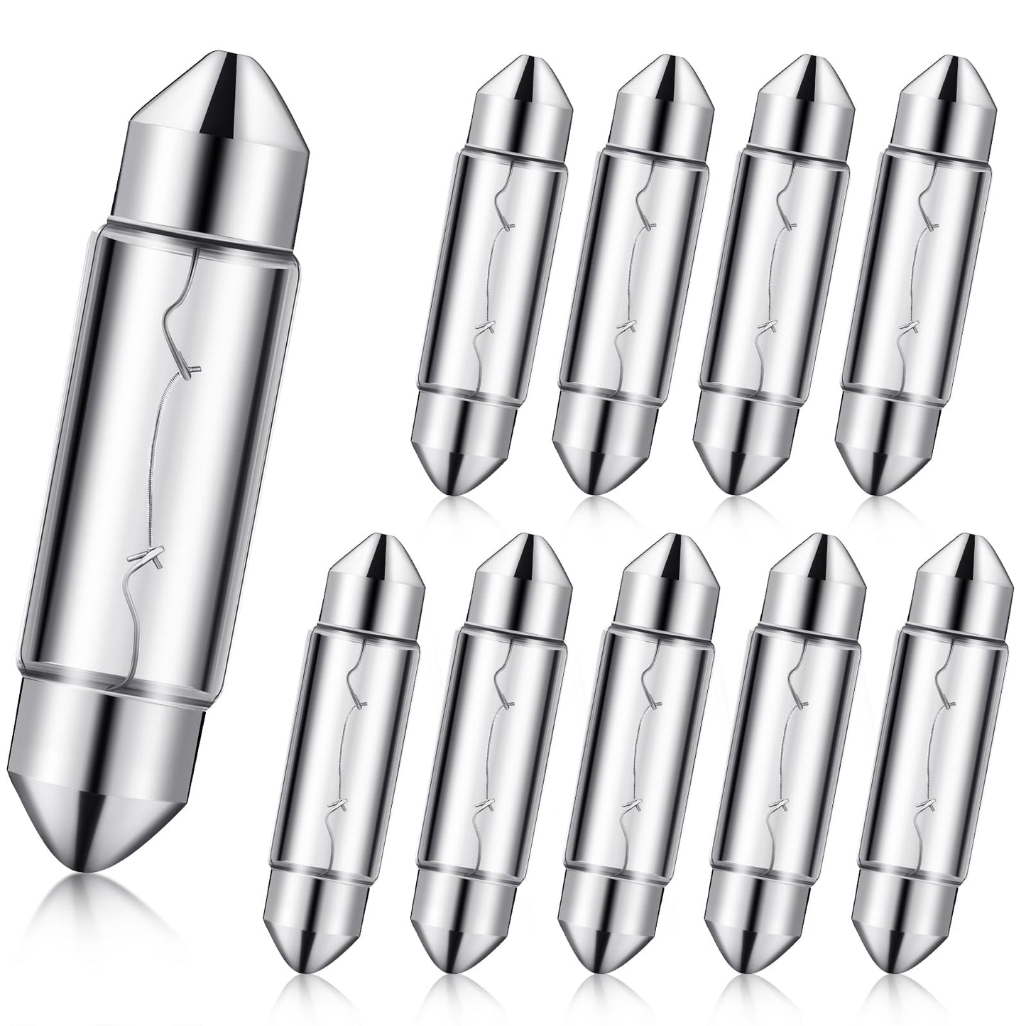 Rossesay 10 Pcs Xenon Festoon Light Bulb 12 Volt Xenon Bulb 39Mm Under Cabinet Light For Counter Lighting And Under Cabinet Lighting In Kitchen(10 Watt)