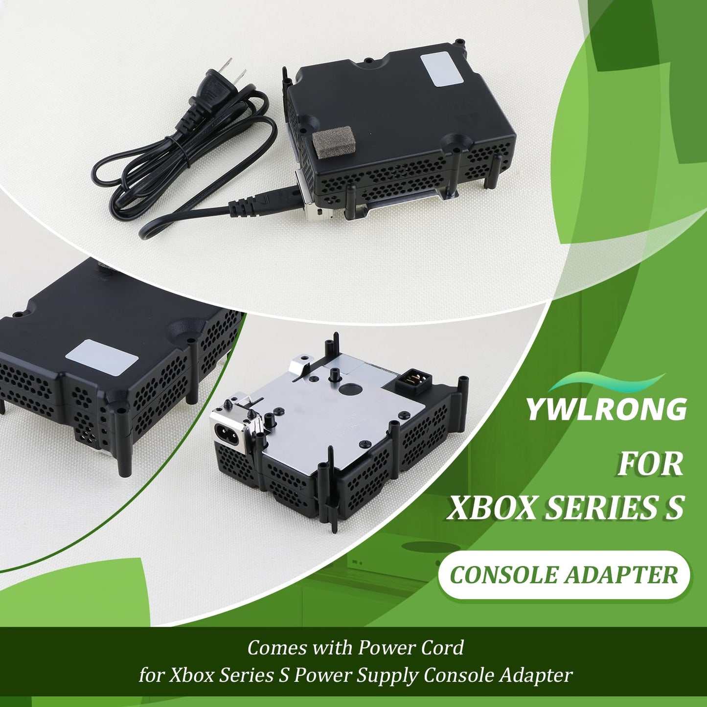 for Xbox Series S Power Supply Replacement for Xbox Series S Internal Power Supply Source with AC Adapter Console Accessories Parts with Power Cable Fixing Repair Tools