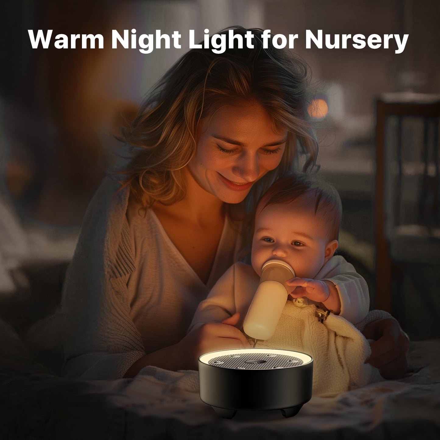Kipcush Sleep Sound Machine - 24 High-Fidelity Non-Looping Sounds, Portable White Noise Machine for Baby, Kids & Adults, Dimmable Night Light, 6 Auto-Off Timers, USB Powered for Travel, Home & Office