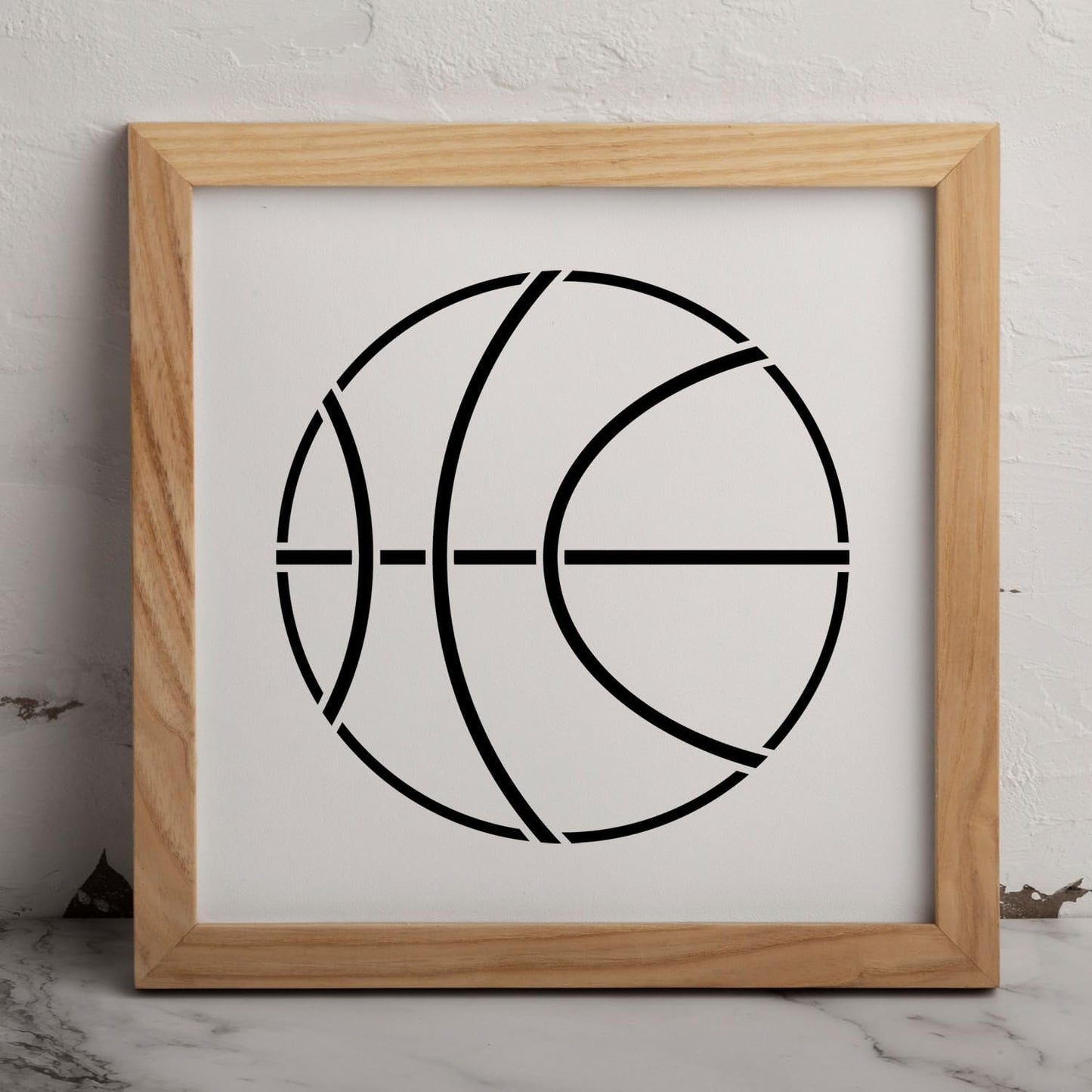 MAGJUCHE Basketball Stencil 12 Inches, Reusable Sport Stencil for Painting DIY Crafts Decor